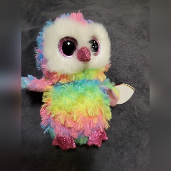 Ty Beanie Boos Rainbow Owl Plush Toy - Picture 5 of 8